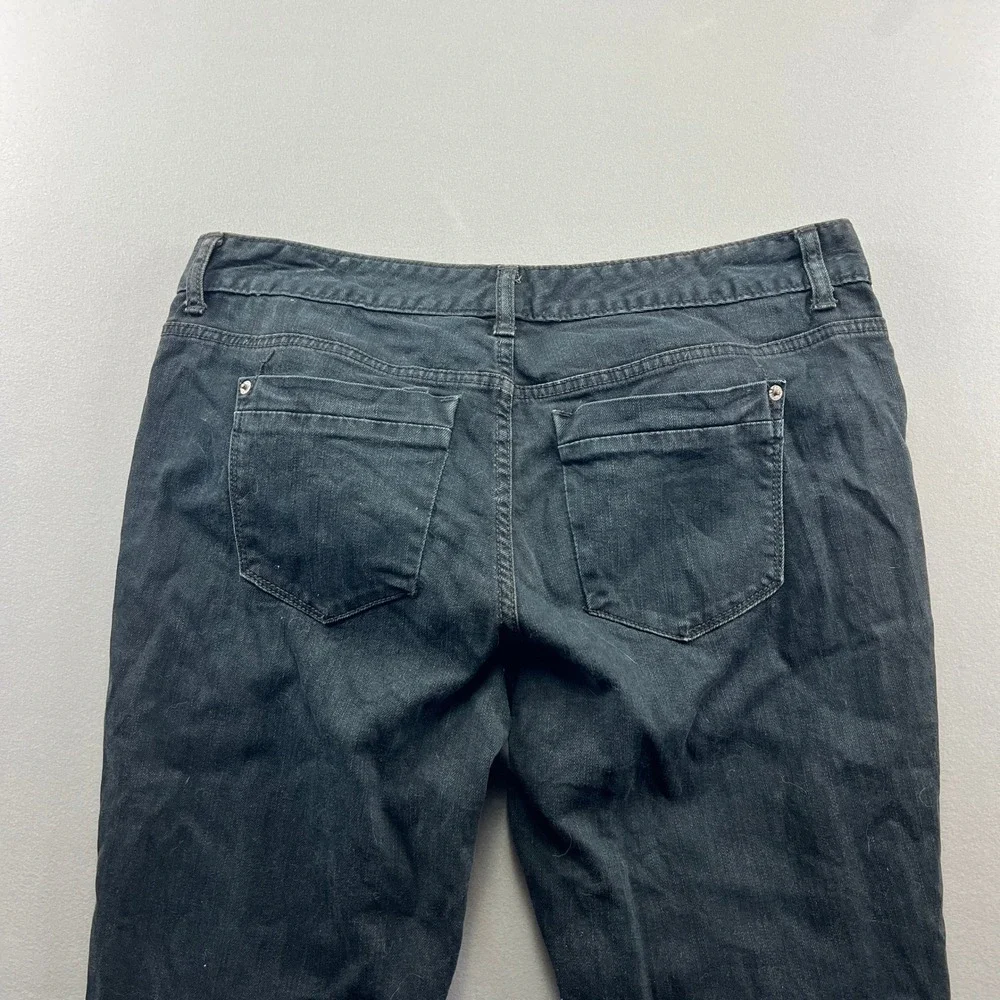 Mossimo Jeans Womens 12L Charcoal Gray Premium Denim Cotton Stretch Skinny Leg